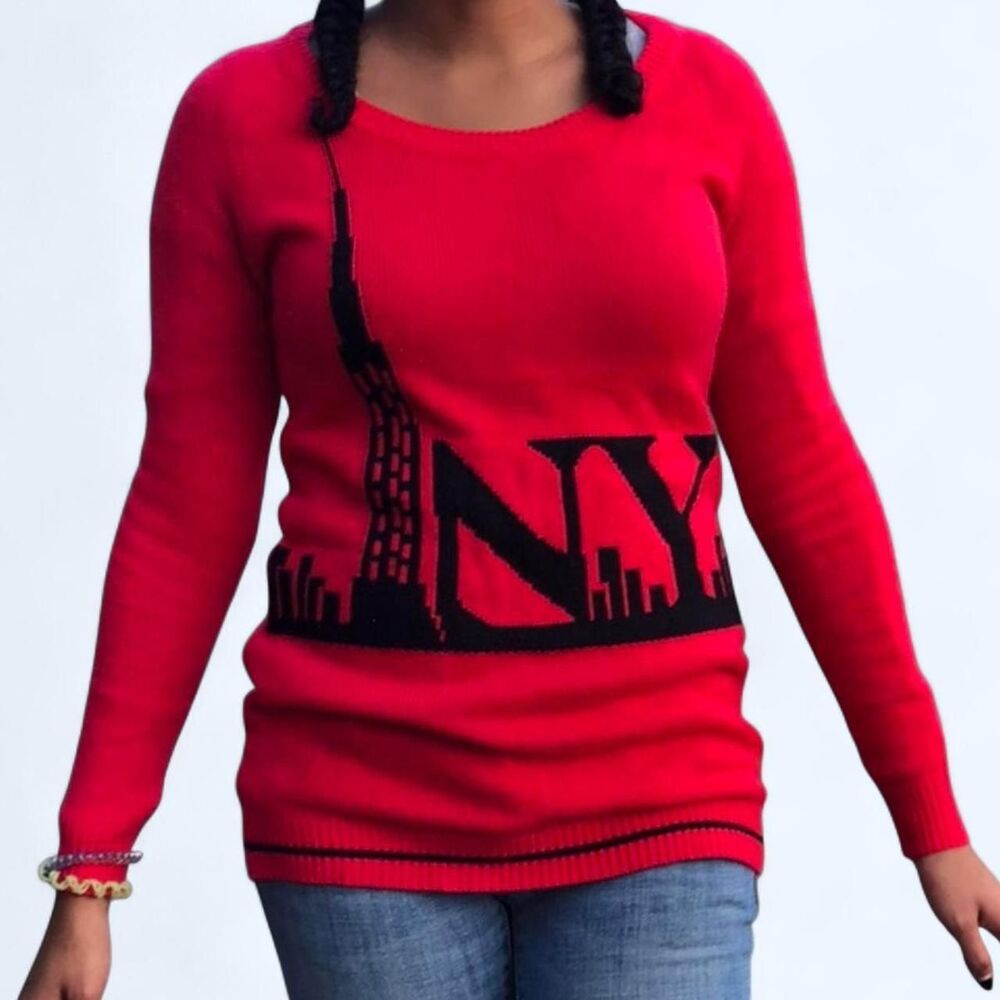 Red New York Knit Sweater